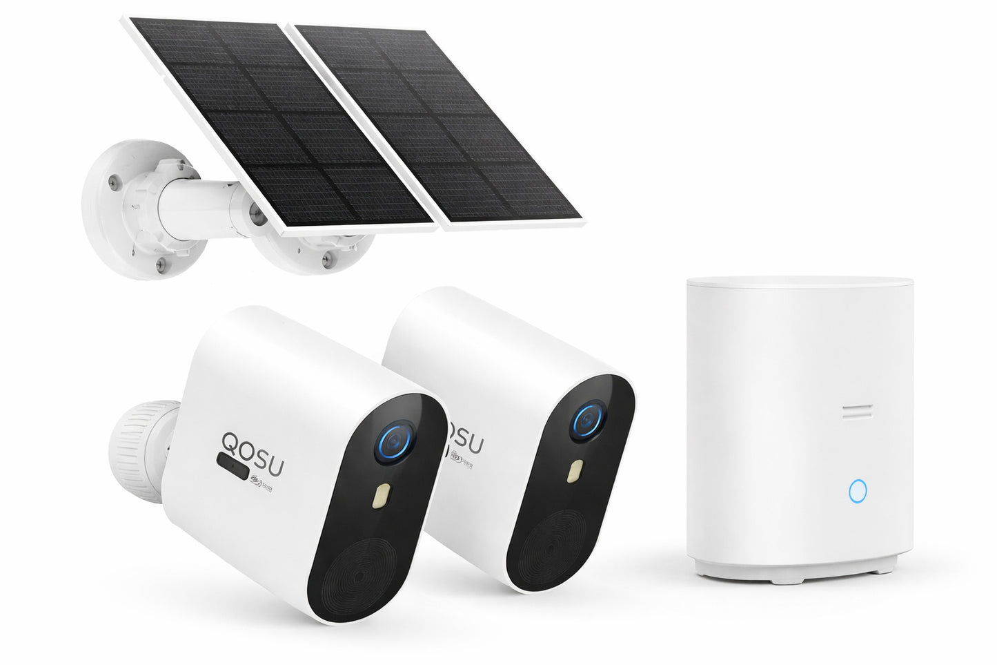 aosu Solar Security Camera Kit 5MP 166 View Angle With 32GB Storage Home Base And No Monthly Fee