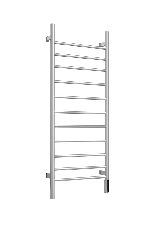 HMMHVV 8 Bar Wall Mounted Plug in and Hardwired Electric Bathroom Towel Warmer Drying Rack Towel Heater in Brushed Nickel