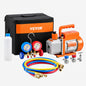 VEVOR 3 5 CFM AC Vacuum Pump and Gauge Set Single Stage Rotary Vane HVAC Air Vacuum Pump A C Refrigerant Manifold Gauge Kit
