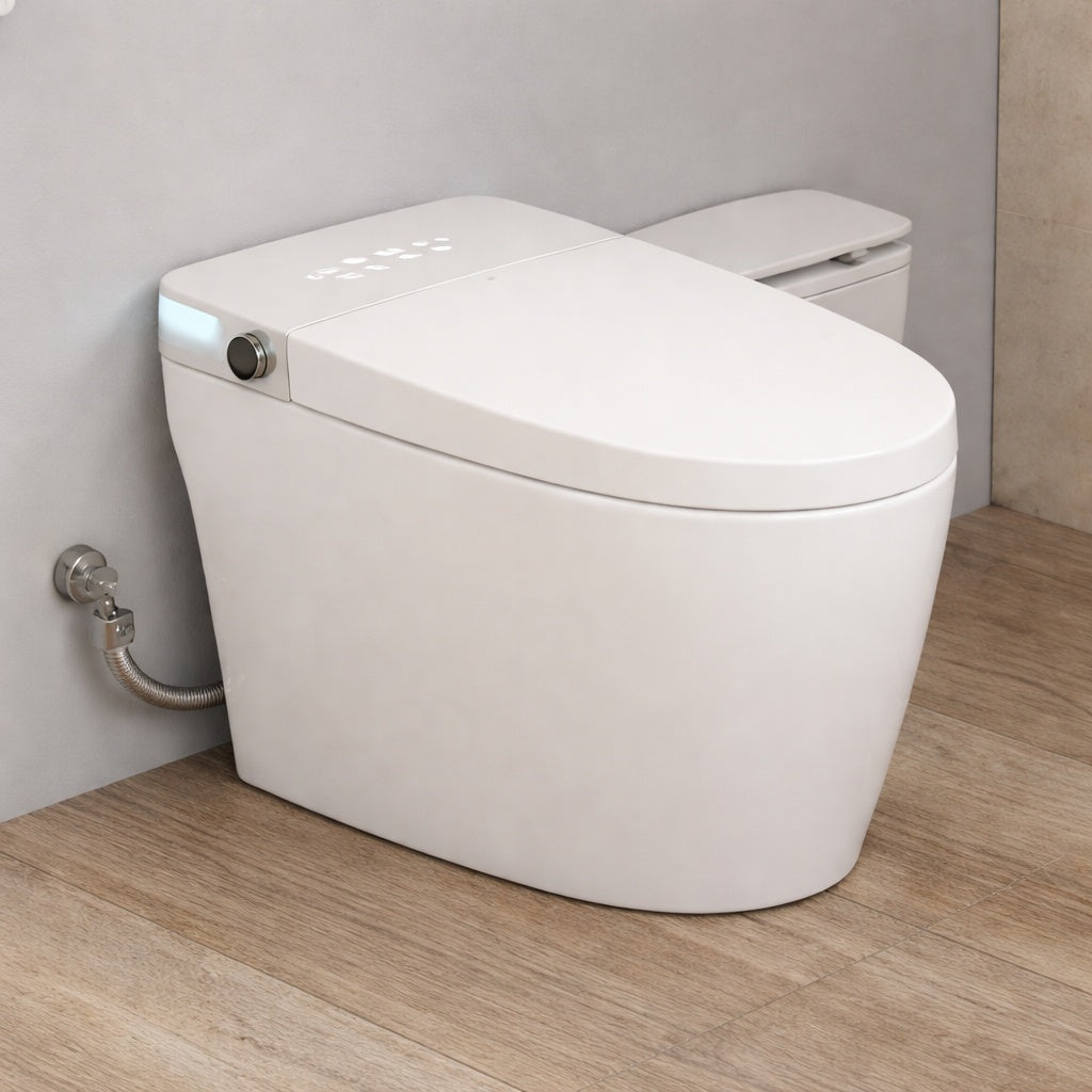 Eridanus Piedmont Elongated Bidet Toilet 1.28 GPF in White with Bidet/Rear Wash, Heated Seat, Auto Flush and Remote Control