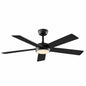 Hampton Bay Benning 52 in Indoor Matte Black Downrod Mount Ceiling Fan with Adjustable White Light LED and Remote Control Included 85251