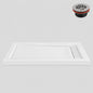 Streamline DT 2227 106 60 in x 32 in Alcove PP Shower Pan Base in Glossy White with Right Drain Drain Included