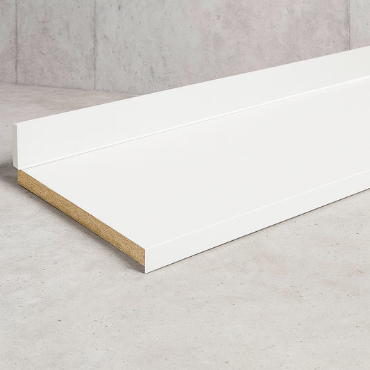 4 ft. Cream Laminate Countertop Kit with Full-Thickness Square Edge in Matte Aurora Stone