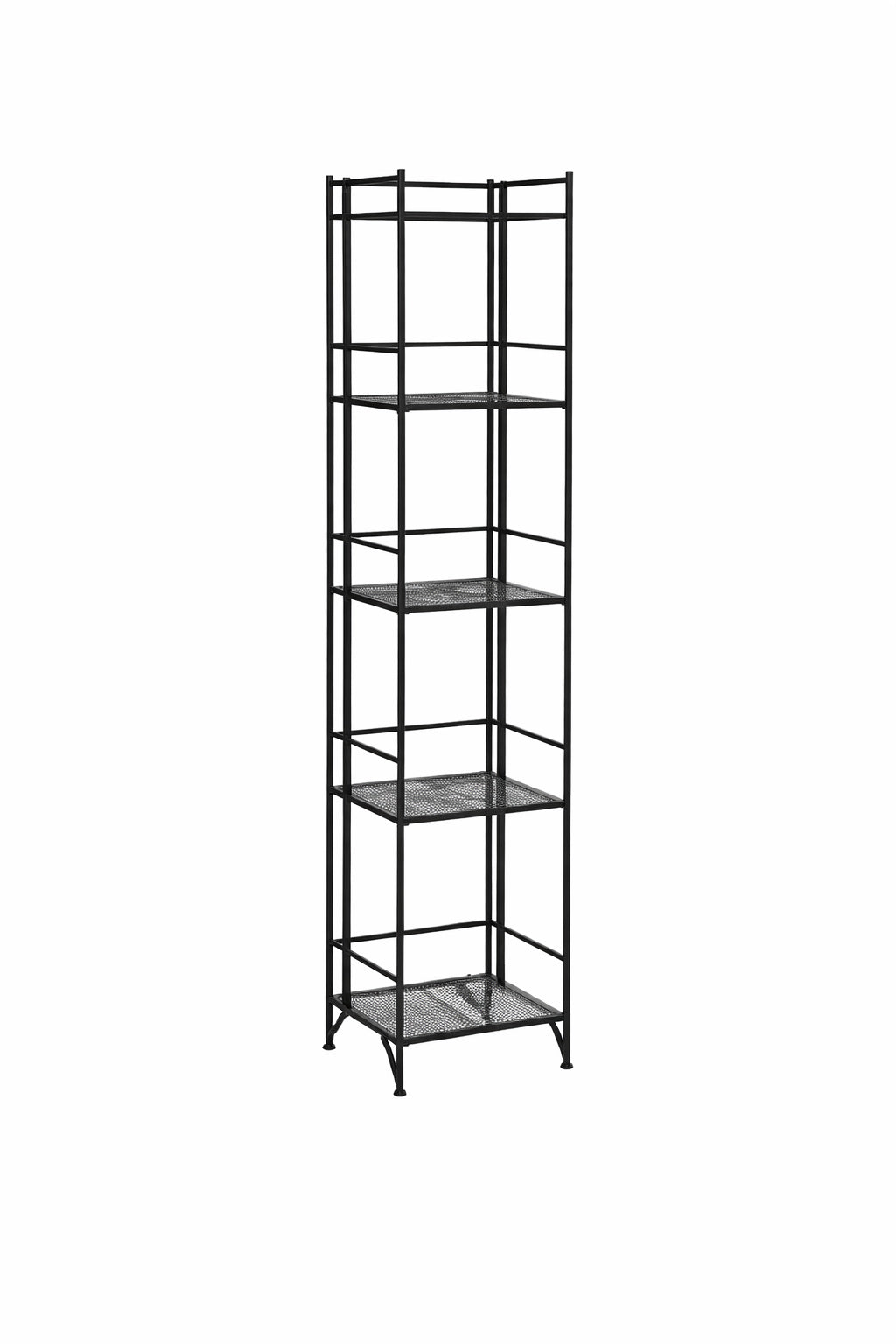 Convenience Concepts Xtra Storage 5 Tier Metal Folding Mesh Black Shelving Unit 57 5 In H X 13 In W X 11 25 In D