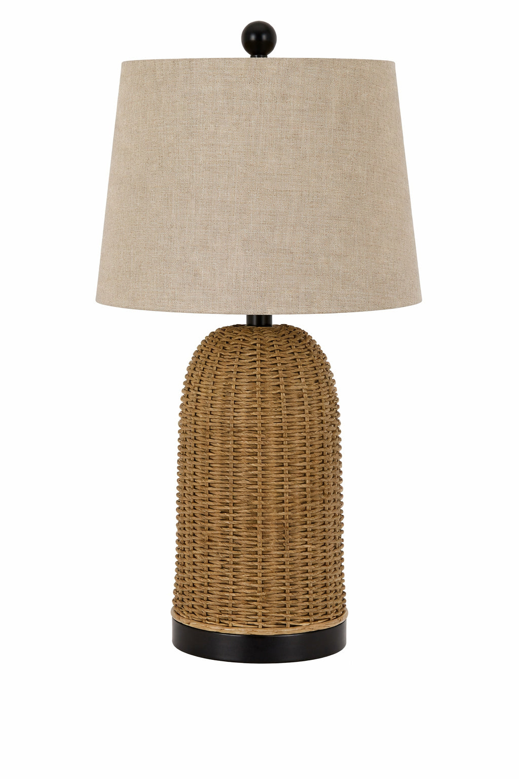 CAL Lighting 24 in Brown Resin Table Lamp with Shade