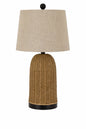 CAL Lighting 24 in Brown Resin Table Lamp with Shade