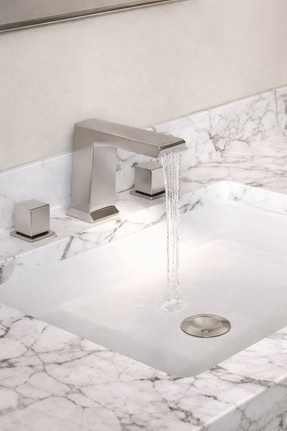 CRANACH FARNE 8 in Widespread Double Handles Bathroom Faucet in Brushed Nickel Valve Included 1 Pack