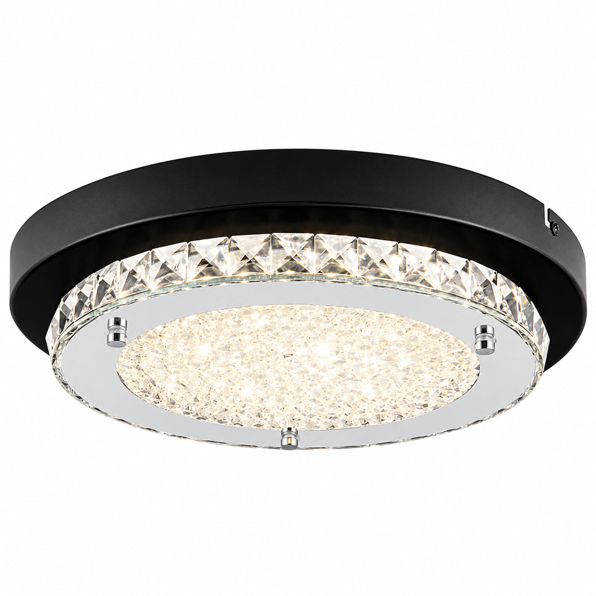 Auffel LED Flush Mount Lighting Crystal Ceiling Light Fixtures Ceiling Mount Bedroom Ceiling Light Indoor Sconce With LED HD 48284