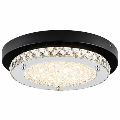 Auffel LED Flush Mount Lighting Crystal Ceiling Light Fixtures Ceiling Mount Bedroom Ceiling Light Indoor Sconce With LED HD 48284