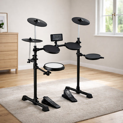 Skyshalo Electric Drum Set Usb Midi Supported 6 5 In Quiet Mesh Snare Electric Drum Set With 10 In Cymbals Drum Sticks