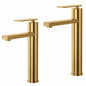 EVERSTEIN 12 in Height Single Handle Single Hole Bathroom Faucet 1 2 GPM Spot Resistant in Brushed Gold