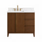 Home Decorators Collection Sellan 37 in Single Sink Freestanding Bathroom Vanity in Dark Walnut with Calacatta White Quartz Top Assembled V24048DW 36