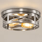 Emeritpro 10 6 in Brushed Nickel Flush Mount Ceiling Light2 Light Ceiling Fixture for Bedroom Hallway Entryway Bulb Not Included HG QX05901BNK 1AP3
