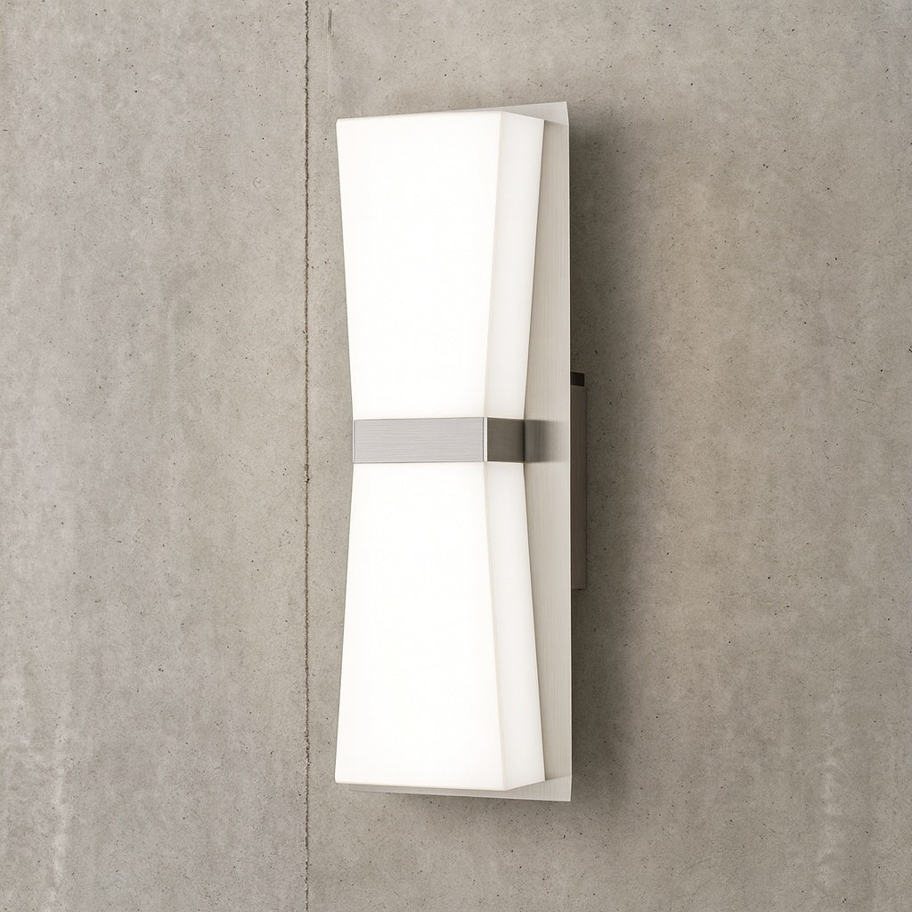 Deyidn 5 1 in 1 Light Nickel LED Wall Sconce Modern Industrial with Frosted Acrylic Shade