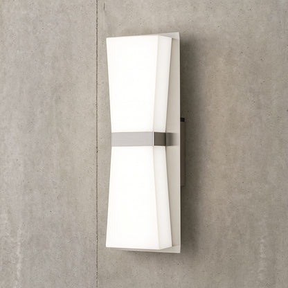 Deyidn 5 1 in 1 Light Nickel LED Wall Sconce Modern Industrial with Frosted Acrylic Shade