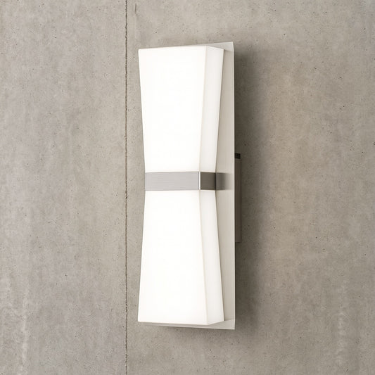 Deyidn 5 1 in 1 Light Nickel LED Wall Sconce Modern Industrial with Frosted Acrylic Shade