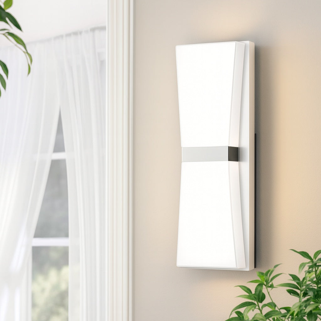 Deyidn 5 1 in 1 Light Nickel LED Wall Sconce Modern Industrial with Frosted Acrylic Shade