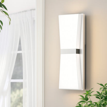 Deyidn 5 1 in 1 Light Nickel LED Wall Sconce Modern Industrial with Frosted Acrylic Shade