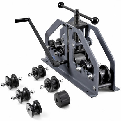 VEVOR Tube Roller Bender Max 1 5 in Manual Tube Pipe Roller Bender with 6 Dies 360 degree Copper Aluminum Pipe Bender