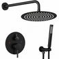 AKLFGN Rainfall Single Handle 2 Spray Shower Faucet 1 8 GPM with High Pressure in Matte Black AKL AZLY RQ 8x8 002H