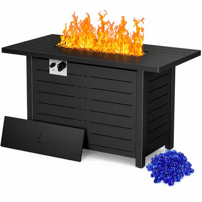R W FLAME 43 in 50 000 BTU Multi Purpose Rectangular Propane Gas Fire Pit Table