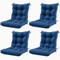 Kimunuk 44 5 in x 22 5 in x 5 in Outdoor Chair Cushion Tufted Seat and Back Patio Furniture Cushion Set Blue 4 Pack