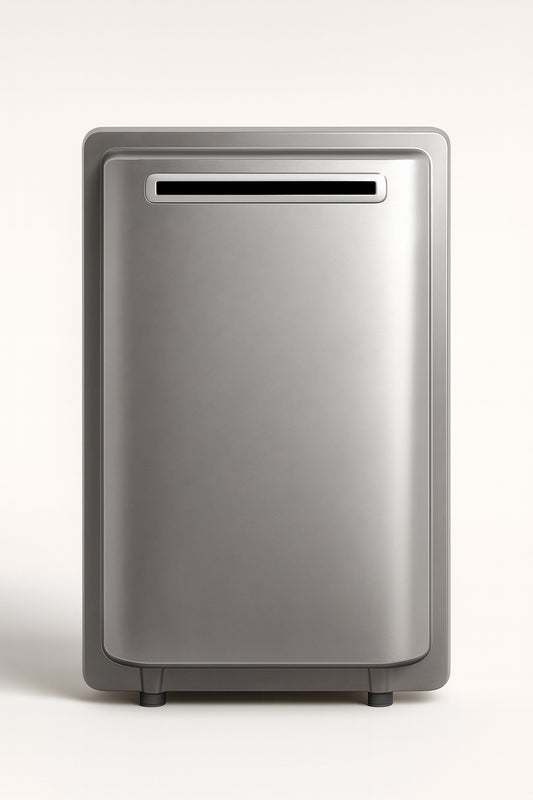 SKYSHALO 8 Gal. Propane Tankless Water Heater, 191000 BTU, Instant Hot Water, Smart Control, 3/4 in. NPT, Silver Gray