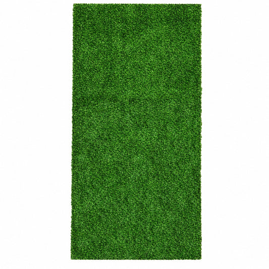 Ottomanson Evergreen Lite 7 ft x 15 ft Indoor Outdoor Green Artificial Grass Extra Long Runner Patio Garden Events DIY