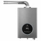 SKYSHALO 4 3 gal Propane Tankless Water Heater 100000 BTU Instant Hot Water Smart Control LED Display Silver Gray