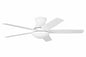 Hampton Bay Banksville 52 in Matte White Flush Mount Standard Ceiling Fan with White Adjustable LED Light DC Motor and Remote 85212
