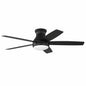 Hampton Bay Banksville 52 in Matte Black Flush Mount Standard Ceiling Fan with White Adjustable LED Light DC Motor and Remote 85211