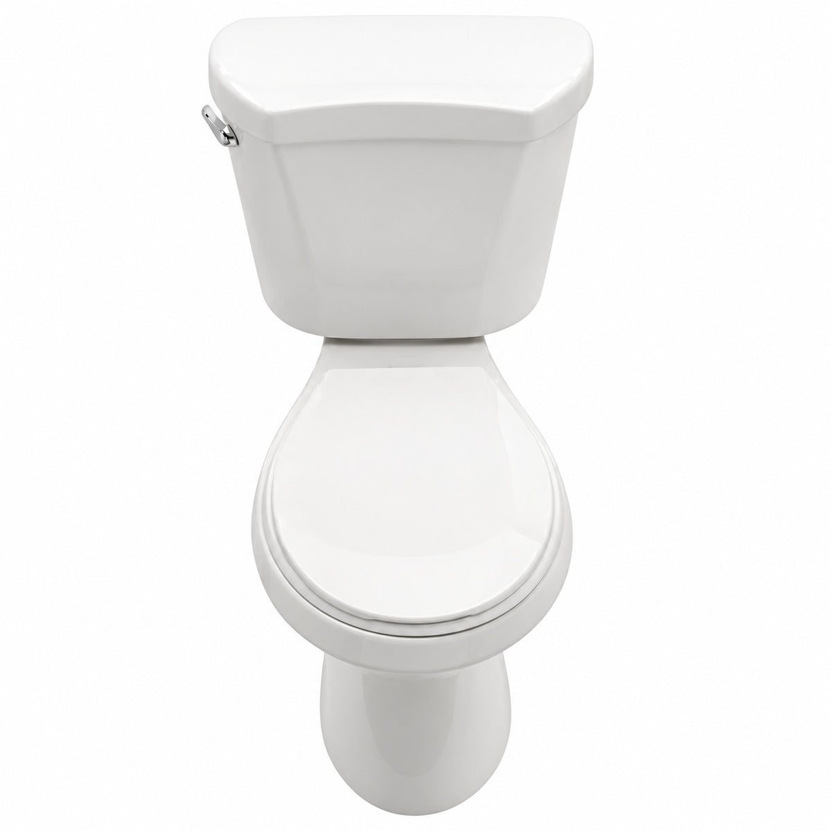Glacier Bay 12 in Rough In 2 Piece 1 28 GPF Single Flush Round Toilet in White Seat Included