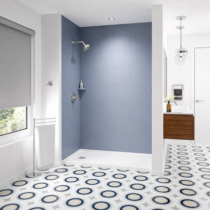 Bootz Industries ShowerCast 60 in L x 34 in W Alcove Shower Pan Base in White with Square Chrome Left Drain