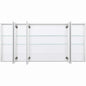Liviza JSA 64 in W x 30 in H Rectangular Recessed Surface Combo Aluminum Medicine Cabinet with Mirror Reversible Door