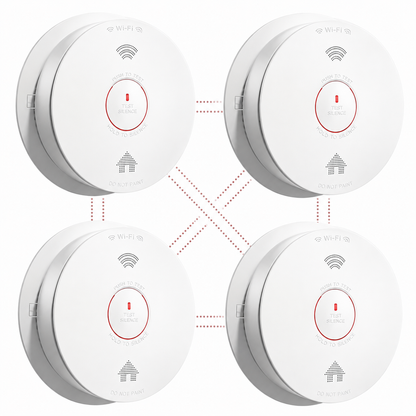 Innolink 10 Year Battery Powered Wireless Interconnected Smoke Detector with Voice Alarm 4 Pack IL86SMR10 4
