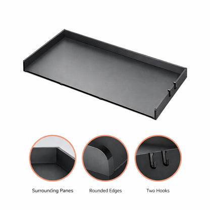 SKYSHALO Washer Dryer Countertop 54 in x 27 in Laminate Countertops in Polished Black with Standard Edge for Laundry Room
