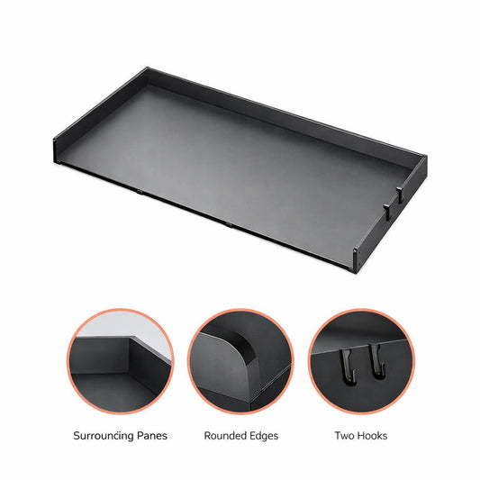 SKYSHALO Washer Dryer Countertop 54 in x 27 in Laminate Countertops in Polished Black with Standard Edge for Laundry Room