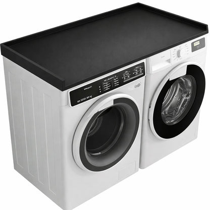 SKYSHALO Washer Dryer Countertop 54 in x 27 in Laminate Countertops in Polished Black with Standard Edge for Laundry Room