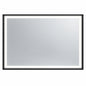 KeonJinn 60 in W x 30 in H Rectangular Framed LED Lighted Bathroom Vanity Mirror with Light in Black with Backlit and Anti Fog