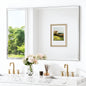 KeonJinn 36 in W x 60 in H Rectangular Beveled Frameless Wall Mount Bathroom Vanity Mirror Decorative Wall Accent Mirror