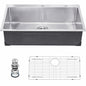 SVOPES 33 in Kitchen Sink Workstation 304 Stainless Steel Drop In Single Bowl Farmhouse Basin with Accessories