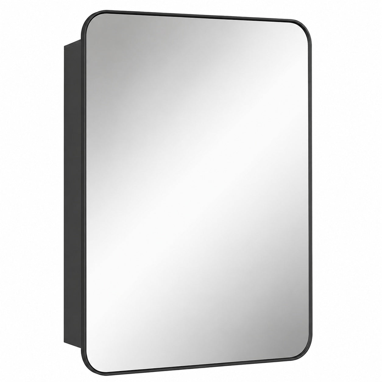HMMHVV 24 in W x 32 in H Rectangular Aluminum Bathroom Medicine Cabinet with Mirror Framed Wall Storage Cabinet