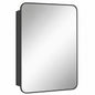 HMMHVV 24 in W x 32 in H Rectangular Aluminum Bathroom Medicine Cabinet with Mirror Framed Wall Storage Cabinet