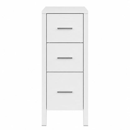 eclife 12 in W x 20 in D x 30 in H High Quality White MDF Material Freestanding Linen Cabinet with 3 Drawers in White