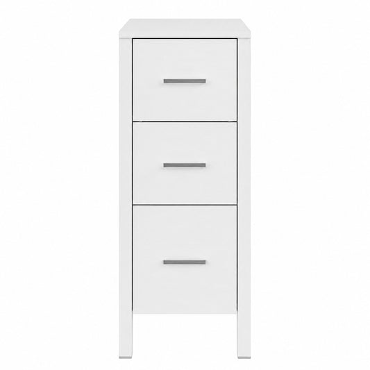 eclife 12 in W x 20 in D x 30 in H High Quality White MDF Material Freestanding Linen Cabinet with 3 Drawers in White