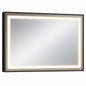 YULIKA 30 in W x 36 in H Rectangular Black Framed LED Bathroom Mirror Dimmable Anti Fog Backlit and Front Lighted Wall Mount