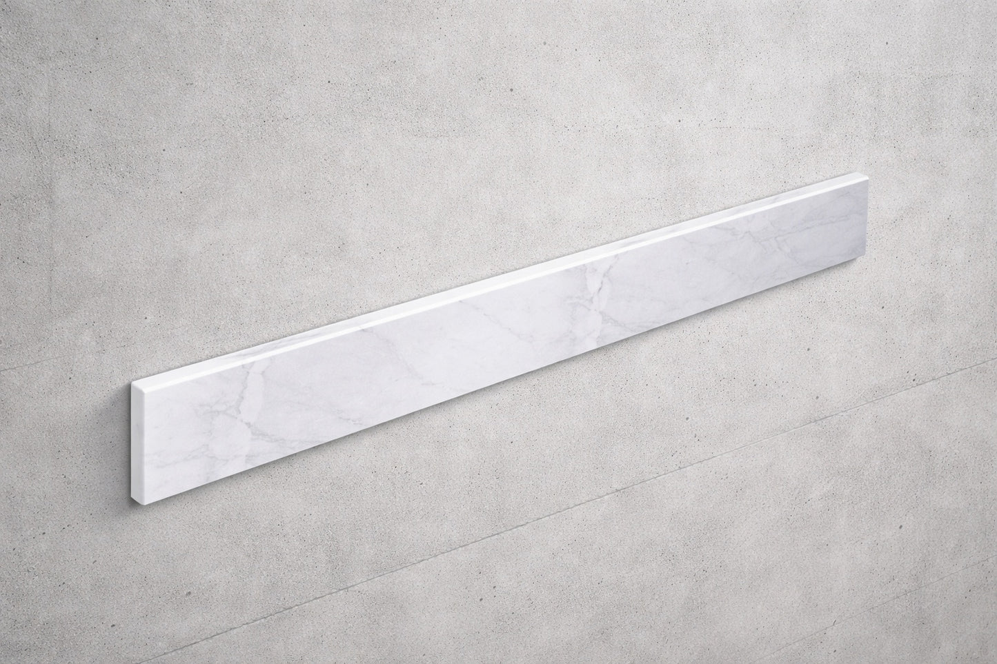NTQ 21 in Real Marble Vanity Sidesplash Marble Bathroom Vanity Side Splash in Carrara White