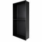 Peorsily 12 in W x 24 in H x 4 in D Waterproof Recessed Shower Niche with Double Shelves in Matte Black No Tile Needed