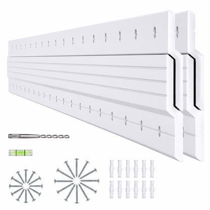 Wudkey 41 in Heavy Duty French Cleat Hanger Aluminum Z Clips French Cleats Mirrors Picture Headboard and Cabinet 2 Pack