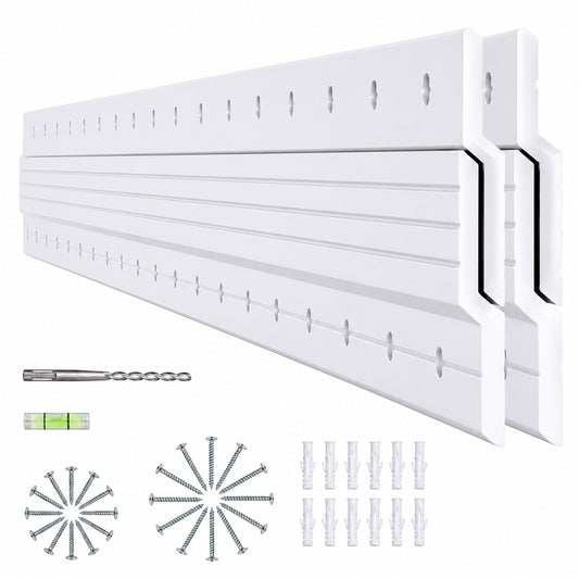 Wudkey 41 in Heavy Duty French Cleat Hanger Aluminum Z Clips French Cleats Mirrors Picture Headboard and Cabinet 2 Pack